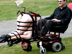 Hundreds of needles in male masochist body